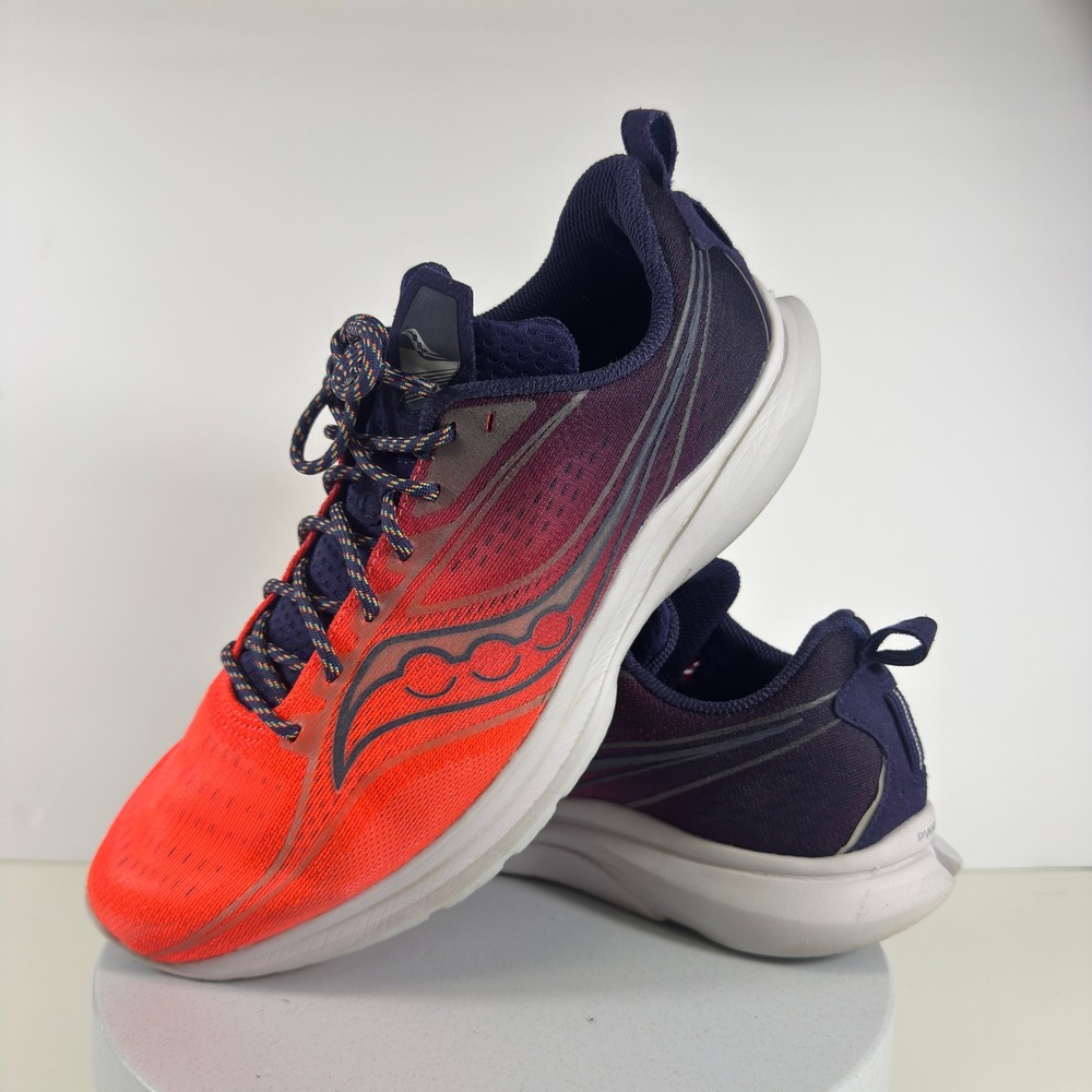 Saucony Kinvara 13 Mens Running Orange Purple Gradient PWRRUN Sneakers Size 10